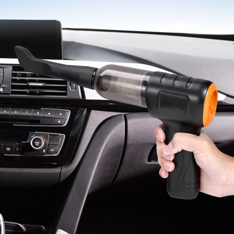 Car Vacuum Cleaner Large Suction Power Wireless Pump Inflatable Blower Handheld Small Vacuum Cleaner, Style: Brush 200W+2 Filters+Storage Bag (White) - Vacuum Cleaner by PMC TechLife | Online Shopping South Africa | PMC TechLife | Buy Now Pay Later Mobicred