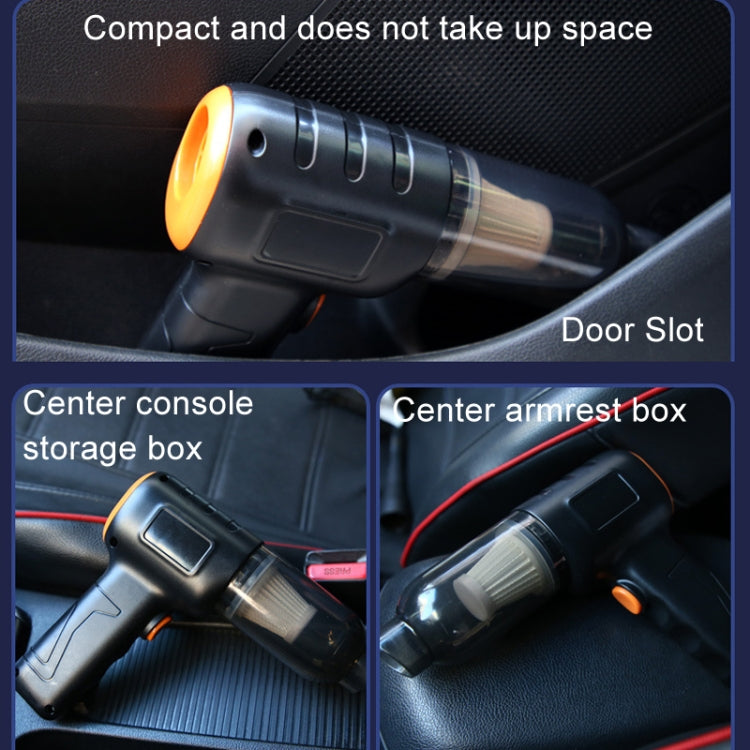 Car Vacuum Cleaner Large Suction Power Wireless Pump Inflatable Blower Handheld Small Vacuum Cleaner, Style: Brush 200W+2 Filters+Storage Bag (Black) - Vacuum Cleaner by PMC TechLife | Online Shopping South Africa | PMC TechLife | Buy Now Pay Later Mobicred