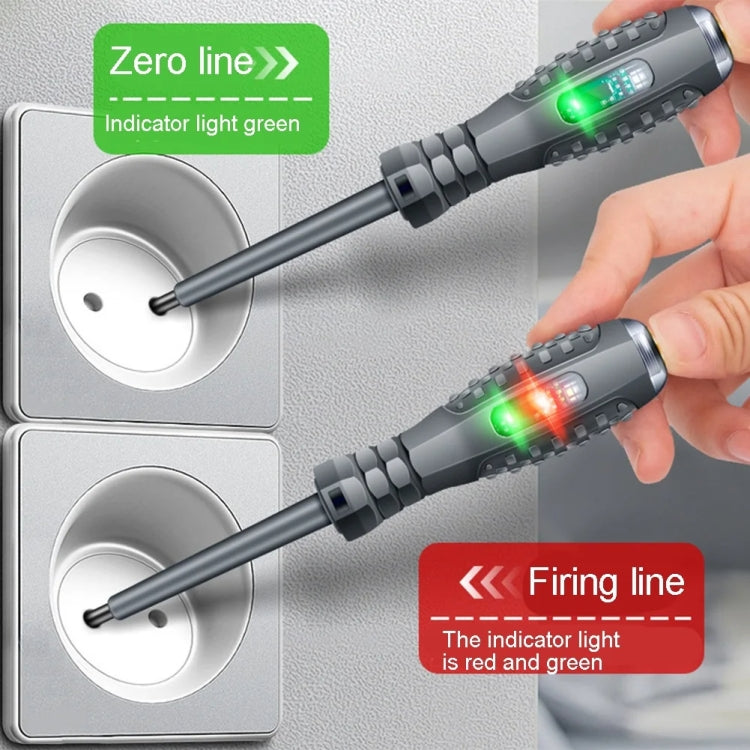 High Torque High Bright Electrician Tester Smart Test Breakpoint Specific Screwdriver(Straight)