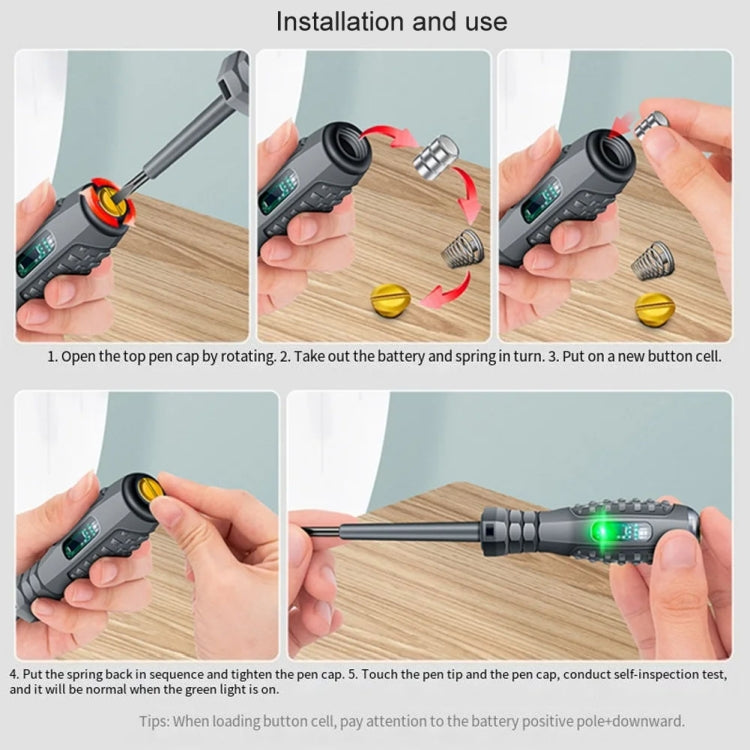 High Torque High Bright Electrician Tester Smart Test Breakpoint Specific Screwdriver(Phillips) - Voltage Detector by PMC TechLife | Online Shopping South Africa | PMC TechLife