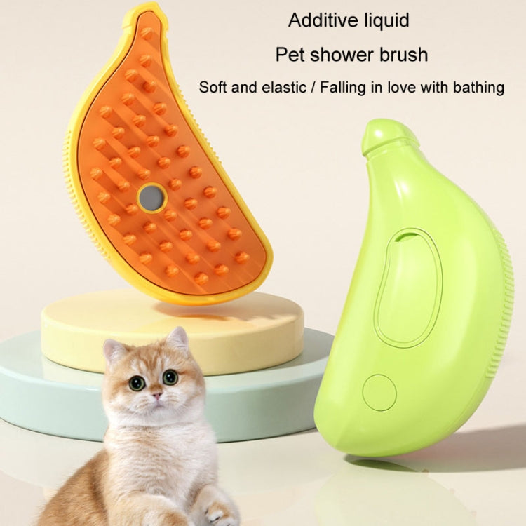 Banana Shape Pet Spray Massage Comb Electrical Cleaning Brush Hair Removal Comb For Dogs And Cats(Yellow) - Brushes & Combs by PMC TechLife | Online Shopping South Africa | PMC TechLife
