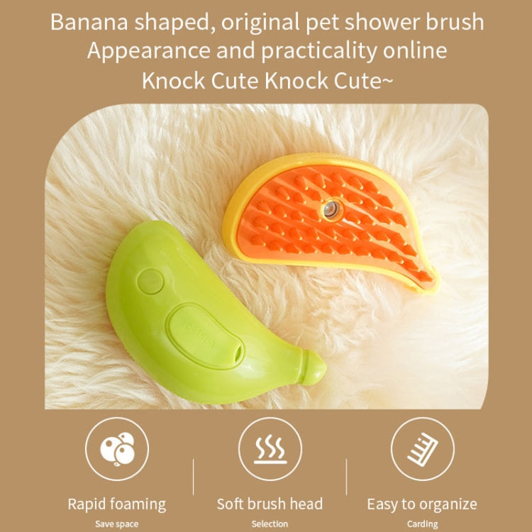 Banana Shape Pet Spray Massage Comb Electrical Cleaning Brush Hair Removal Comb For Dogs And Cats(Yellow) - Brushes & Combs by PMC TechLife | Online Shopping South Africa | PMC TechLife