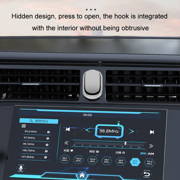 2pcs/set Car Adhesive Multifunctional Invisible Hook(Metal Silver) - Auto Fastener & Clips by PMC TechLife | Online Shopping South Africa | PMC TechLife | Buy Now Pay Later Mobicred