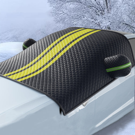 Car Front Windshield Snow and Anti-freeze Thickened Car Cover, Size: Black Yellow Sedan