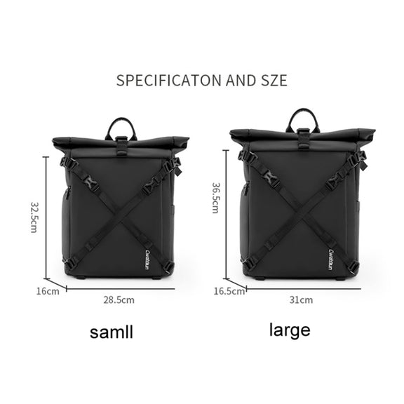 Cwatcun D113 Shoulder Leisure Camera Bag Water-resistant High Capacity Outdoor Travel Photography Bag, Color: Large Black