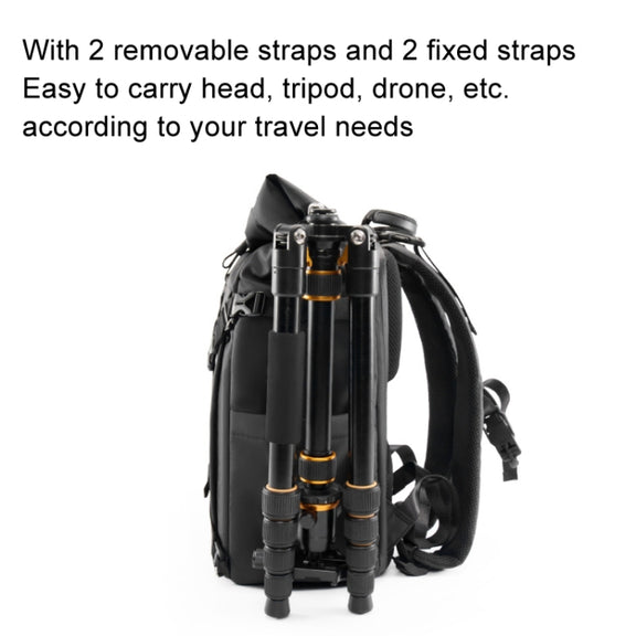 Cwatcun D113 Shoulder Leisure Camera Bag Water-resistant High Capacity Outdoor Travel Photography Bag, Color: Small Black