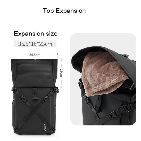Cwatcun D113 Shoulder Leisure Camera Bag Water-resistant High Capacity Outdoor Travel Photography Bag, Color: Large Black