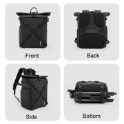 Cwatcun D113 Shoulder Leisure Camera Bag Water-resistant High Capacity Outdoor Travel Photography Bag, Color: Large Black
