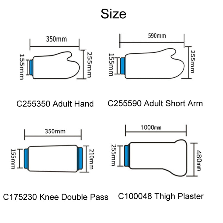 Fracture Waterproof Plaster Postoperative Bathing Protection, Model: C175230 Knee Double Pass - free shipping - PMC TechLife - Order now!
