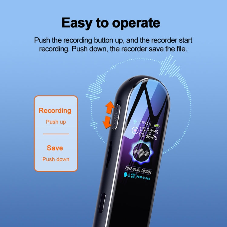 Q53 Ultra Long Standby Timer Voice Recorder HD Noise Canceling Recording Device, Size: 64GB(Black)