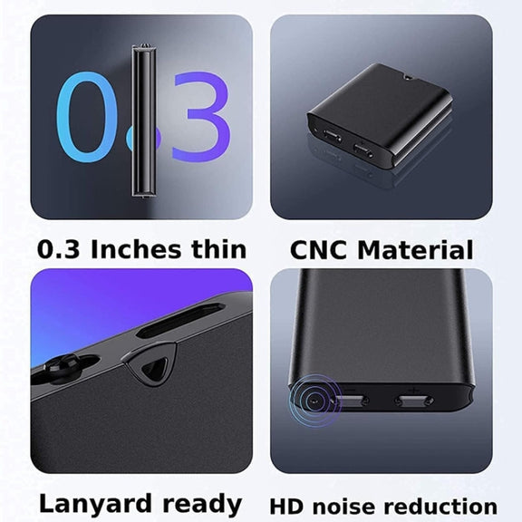 Q63 HD Noise Canceling Magnetic Voice Recorder Portable Intelligent Voice Activated Recording Pen, Capacity: 32GB(Black)