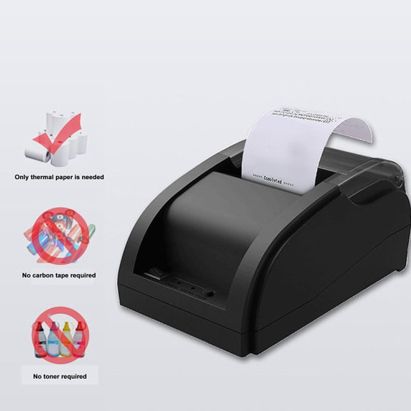 58mm USB Computer Version+Mobile Bluetooth Automatic Order Takeout Receipt Cashier Thermal Printer(UK Plug)