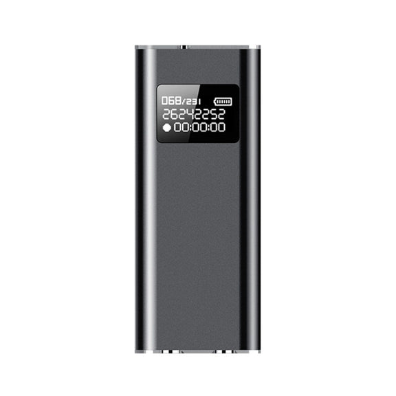 Q25 Intelligent Voice Recorder With Screen HD Noise Canceling Back Clip Voice Reporter, Size: 32GB(Black)