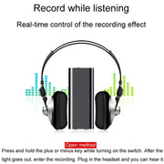 Q25 Intelligent Voice Recorder With Screen HD Noise Canceling Back Clip Voice Reporter, Size: 32GB(Black)