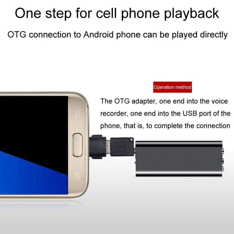 Q25 Intelligent Voice Recorder With Screen HD Noise Canceling Back Clip Voice Reporter, Size: 4GB(Black)