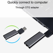Q25 Intelligent Voice Recorder With Screen HD Noise Canceling Back Clip Voice Reporter, Size: 4GB(Black)