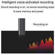 Q25 Intelligent Voice Recorder With Screen HD Noise Canceling Back Clip Voice Reporter, Size: 16GB(Black)