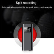 Q25 Intelligent Voice Recorder With Screen HD Noise Canceling Back Clip Voice Reporter, Size: 8GB(Black)