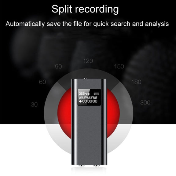 Q25 Intelligent Voice Recorder With Screen HD Noise Canceling Back Clip Voice Reporter, Size: 32GB(Black)