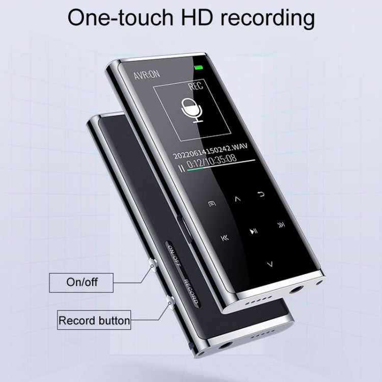 M27 1.8 Inch Bluetooth MP3/MP4 Music Player E-Book Recorder, Size: 16GB(Black)