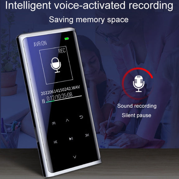 M27 1.8 Inch Bluetooth MP3/MP4 Music Player E-Book Recorder, Size: 32GB(Black)