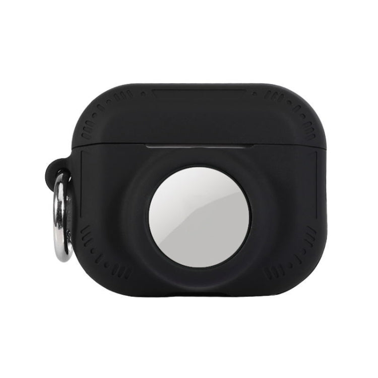 For AirPods Pro 2 / Airtag 2 In 1 All-inclusive Silicone Anti-drop Protection Case(Black) - For AirPods Pro 2 by PMC Jewellery | Online Shopping South Africa | PMC Jewellery | Buy Now Pay Later Mobicred