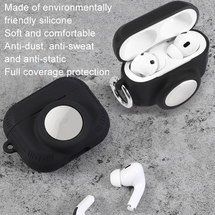 For AirPods Pro 2 / Airtag 2 In 1 All-inclusive Silicone Anti-drop Protection Case(Deep Blue)