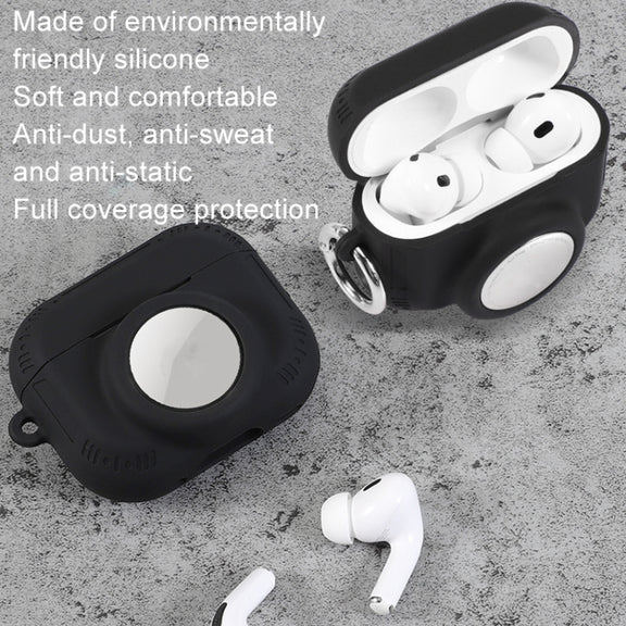 For AirPods Pro 2 / Airtag 2 In 1 All-inclusive Silicone Anti-drop Protection Case(White)