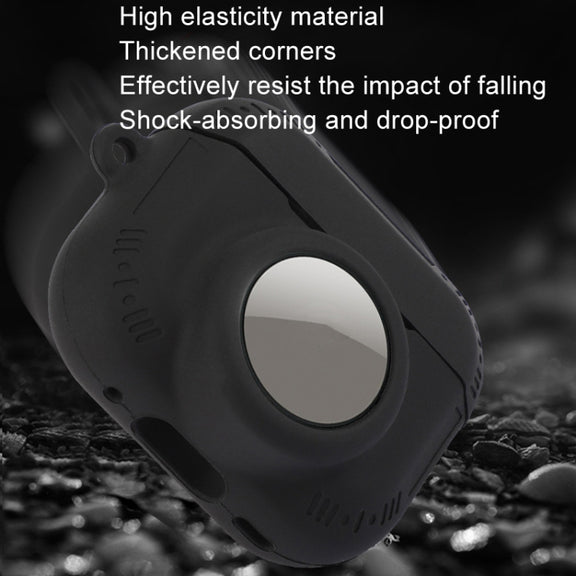 For AirPods Pro 2 / Airtag 2 In 1 All-inclusive Silicone Anti-drop Protection Case(Black)