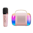 Y5 1 Microphone Portable Bluetooth Speaker Home And Outdoor Wireless Karaoke Audio(Pink) - Microphone by PMC TechLife | Online Shopping South Africa | PMC TechLife | Buy Now Pay Later Mobicred