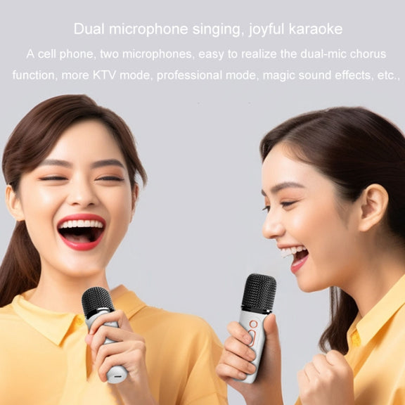 Y5 2 Microphone Portable Bluetooth Speaker Home And Outdoor Wireless Karaoke Audio(Pink)