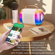 Y5 2 Microphone Portable Bluetooth Speaker Home And Outdoor Wireless Karaoke Audio(Black)