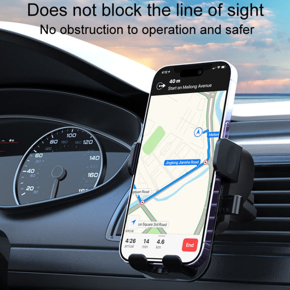 Automotive Navigation Bracket Car Air Vent Phone Fixed Support Clip, Style: Texture Model