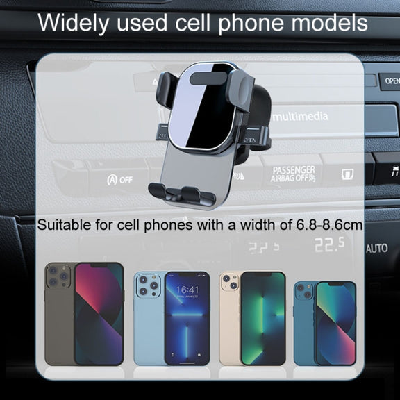 Automotive Navigation Bracket Car Air Vent Phone Fixed Support Clip, Style: Texture Model