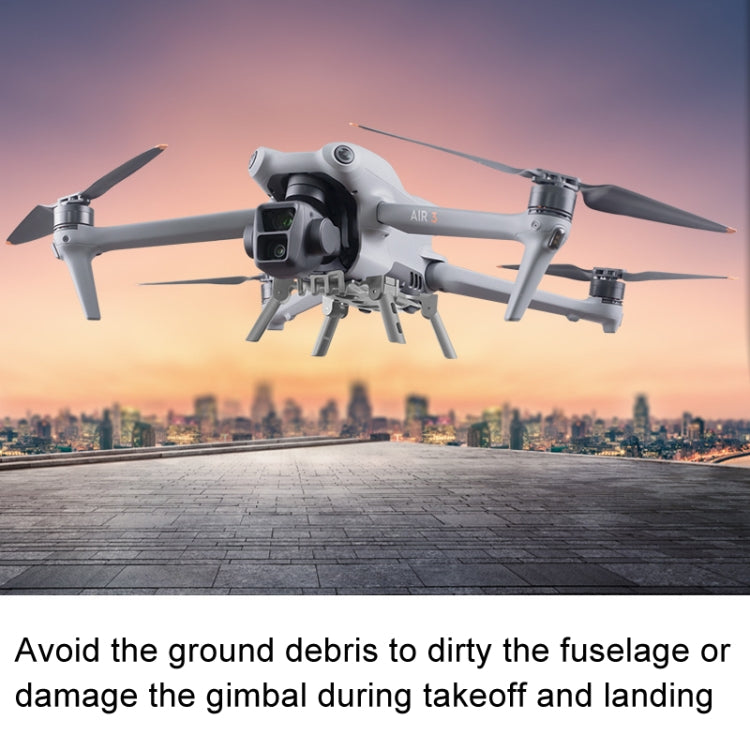 For DJI Air 3 Heightened Landing Gear Body Protection Fall and Crash Proof Folding Extension Kickstand(Gray) - Landing Gear by PMC TechLife | Online Shopping South Africa | PMC TechLife | Buy Now Pay Later Mobicred