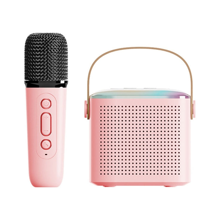 Home Portable Bluetooth Speaker Small Outdoor Karaoke Audio, Color: Y1 Pink(Monocular wheat) - Microphone by PMC TechLife | Online Shopping South Africa | PMC TechLife | Buy Now Pay Later Mobicred