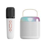 Home Portable Bluetooth Speaker Small Outdoor Karaoke Audio, Color: Y2 White(Monocular wheat)