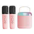 Home Portable Bluetooth Speaker Small Outdoor Karaoke Audio, Color: Y2 Pink(Double wheat) - Microphone by PMC TechLife | Online Shopping South Africa | PMC TechLife | Buy Now Pay Later Mobicred