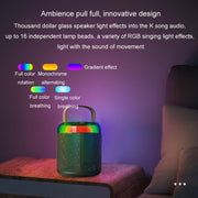 Home Portable Bluetooth Speaker Small Outdoor Karaoke Audio, Color: Y2 Pink(Monocular wheat)