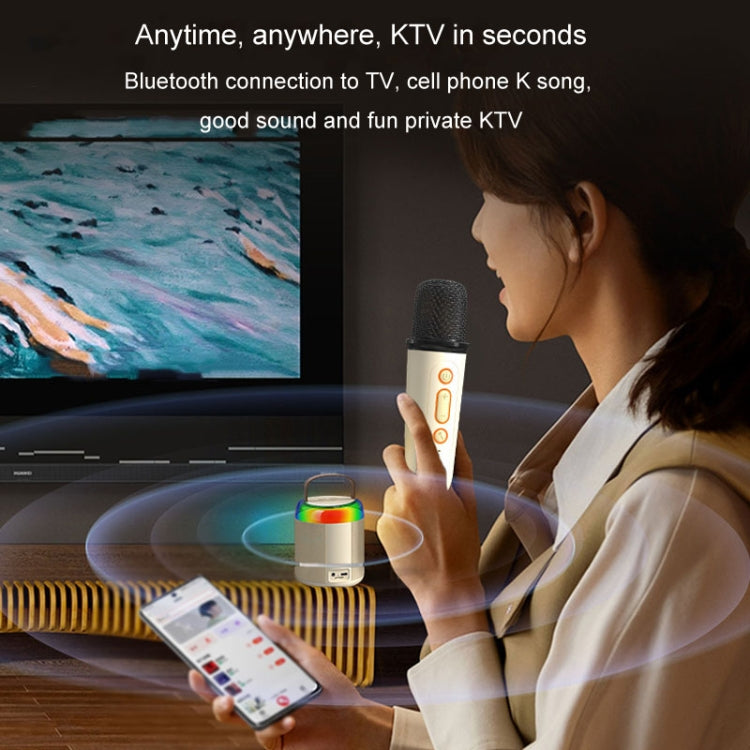 Home Portable Bluetooth Speaker Small Outdoor Karaoke Audio, Color: Y1 Pink(Monocular wheat) - Microphone by PMC TechLife | Online Shopping South Africa | PMC TechLife | Buy Now Pay Later Mobicred