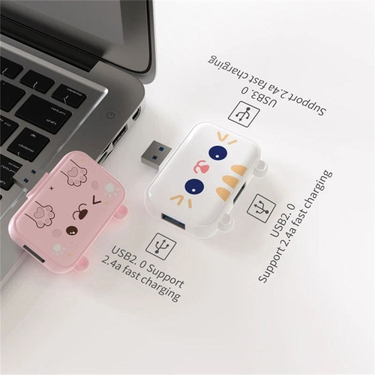 3 In 1 Type-C Docking Station USB Hub For iPad / Phone Docking Station, Port: 3H HDMI+PD+USB3.0 Pink