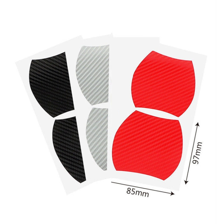 3 Sets Car Door Wrist Handle Protective Stickers Carbon Fiber Handle Protector(Red) - Decorative Sticker by PMC TechLife | Online Shopping South Africa | PMC TechLife | Buy Now Pay Later Mobicred