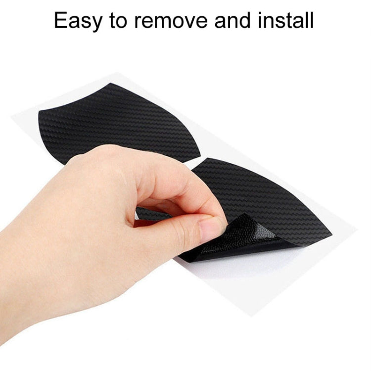 3 Sets Car Door Wrist Handle Protective Stickers Carbon Fiber Handle Protector(Black) - Decorative Sticker by PMC TechLife | Online Shopping South Africa | PMC TechLife