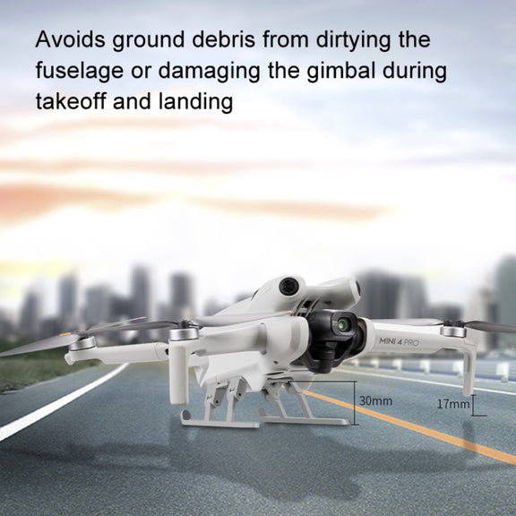 For DJI Mini 4 Pro Landing Gear Base Gimbal Protector Folding Booster Kickstand