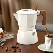 100ml Dual Valve Mocha Pot Espresso Machine Outdoor Coffee Brewing Pot Extraction Tool(Black)