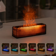 Lava Flame Aromatherapy Machine Air Atomizing Humidifier With Colorful Light, Model: DQ711 Pro White