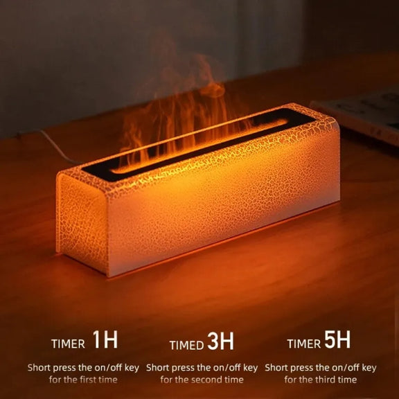Lava Flame Aromatherapy Machine Air Atomizing Humidifier With Colorful Light, Model: DQ711 Pro White