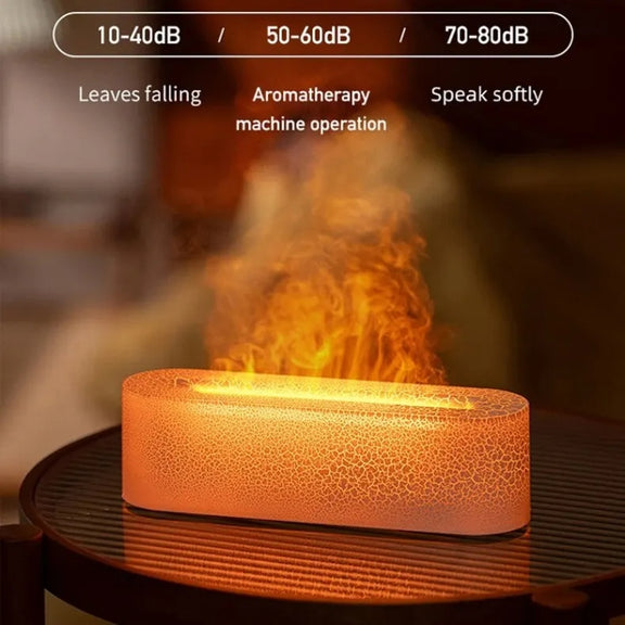 Lava Flame Aromatherapy Machine Air Atomizing Humidifier With Colorful Light, Model: DQ711 Pro White