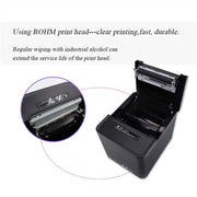 80mm USB+Network Port Thermal Receipt Printer Store Cashier Printer(US Plug)