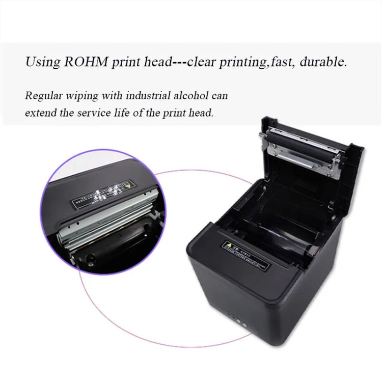 80mm USB+Network Port Thermal Receipt Printer Store Cashier Printer(US Plug)
